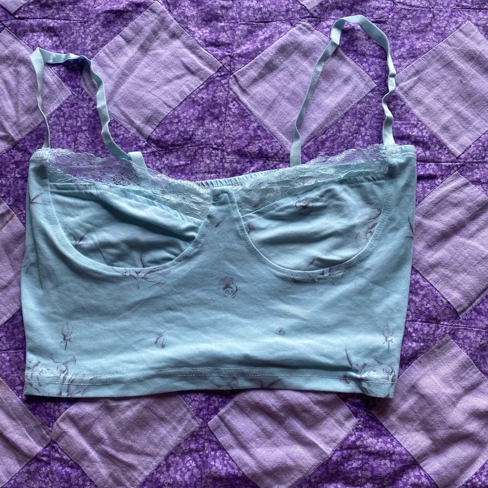 Blue Cami Crop Top SMALL